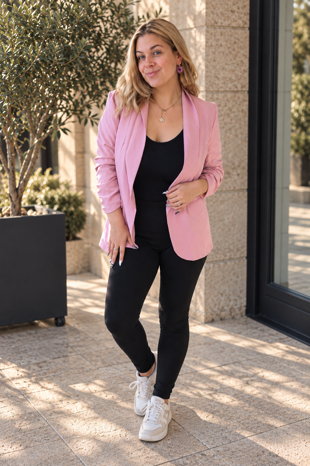 Veste de costume Maïa rose